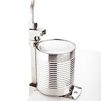 Restaurantware Met Lux 18 Inch Commercial Can Opener 1 Heavy-Duty Industrial Can Opener - Screw-Down Base Ergonomic Handle Iron Table Top Can Opener Built-In Blade For Opening Food Cans