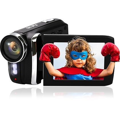 Video Camera Camcorder for Kids Full HD 1080P 30FPS 36.0MP Digital Cameras Recorder for YouTube TikTok 2.8 Inch 270 Degree Rotation Screen Vlogging Camcorders for Teens Children Beginners
