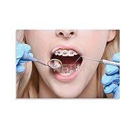 SSDECR Dental Office Wall Decoration Poster Orthodontic Poster Dental Care Poster Canvas Painting Posters And Prints Wall Art Pictures for Living Room Bedroom Decor 08x12inch(20x30cm) Unframe-style