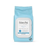 The Honey Pot Company - Feminine Wipes - Daily PH Balancing, Fragrance & Sulfate Free Wipes for Intimate Parts, Body, or Face - Feminine Products - Sensitive 30 ct.