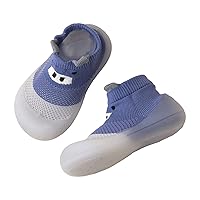 Kids Footwear Baby Boys Girls Sock Shoes Children Cartoon Print Knitted Rubber Sole Socks Toddler First Walking Toddle Shoes