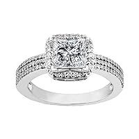 2.06 ct. TW Princess Diamond Engagement Ring