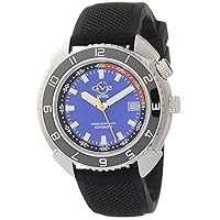 GV2 Men's Swiss Automatic from The Squalo Collection, Rubber Strap with Tang Buckle Watch