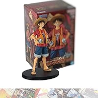Monkey D. Luffy: 16cm DXF The Grandline Men Statue Figurine Vol.1 Bundled with 1 A.C.G. Compatible Theme Trading Card (18860)