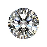 GEMHUB VVS1 Clarity Loose Moissanite Diamond Round Brilliant Cut White DF Color Moissanite For Jewelry Making, Sizes Available