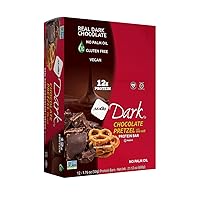 NuGo Dark Chocolate Pretzel & Chocolate Chip Bars Bundle - Chocolate Pretzel 12 Bars & Chocolate Chocolate Chip 12 Bars, Vegan, 200 Calorie, Gluten Free, 24 Count