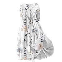 Spring Midi Dress Elegant Dresses for Women Wedding Guest Bohemian Dresses for Women 2024 Wedding Dresses for Women 2024 Women's Midi Dress Wedding Dress for Wedding Guest White L