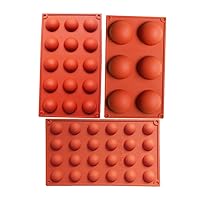 Silicone mould for Hot Chocolate Bomb Dome Mousse desert Cake Decorating Tool Baking DIY Mould Set of 3