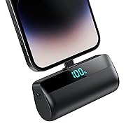 Mini Portable Charger for iPhone 5200mAh, [MFi Certified] PD 20W Fast Charging Power Bank, Ultra Compact LCD Display Battery Pack, Compatible with iPhone 14/14 Plus/13/13/Pro/12/11/XS/XR/8/7/6/5S etc