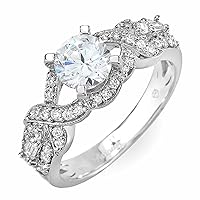 1.71ct GIA Certified Round Diamond Halo Engagement Ring in Platinum
