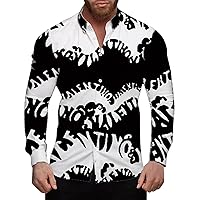 Men's Summer Beach and Hip Hop Digital Printed Casual Shirt Big and Tall Shirt