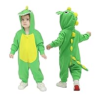 TONWHAR Toddlers And Kids One-Piece Cotton Outfit for Spring Autumn Baby Boys Girls Animal Hooded Romper