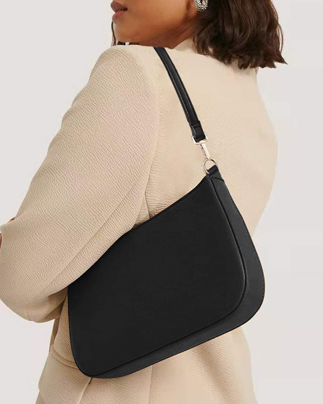 NIUEIMEE ZHOU Small Shoulder bag with 2 Removable Straps Cross Body Clutch Purse Handbag for Women