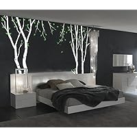 Large Wall Birch Tree Decal Forest Kids Vinyl Sticker Removable with Leaves Branches #1119 (108
