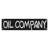 Vintage Street Sign Oil Company Rustic Metal Tin Sign Home Outdoor Art Wall Decor 4X16 Inch