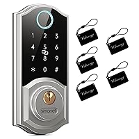 Smart Door Lock for Front Door: SMONET Keypad Keyless Entry Door Lock, Fingerprint Smart Deadbolt,Digital Bluetooth Alexa Electronic Door Lock for Home