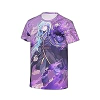 Anime That Time I Got Reincarnated As A Slime Rimuru Tempest T Shirt Man's Casual Tee Summer Crew Neck Short Sleeve T-Shirts