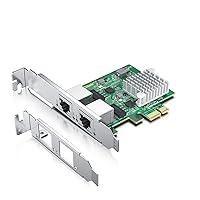 2.5GBase-T PCI Express Network Adapter, with Realtek RTL8125BG Controller, Dual RJ-45 Port, PCIe 2.1 x1, Support Windows/Windows Server/Ubuntu/Centos/Debian/Linux/Vmware