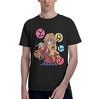 Toradora! Shirt Mens Anime Casual Fashion Cotton Crew Neck Short Sleeve Tops T-Shirt Summer for (Men,Man,Mens)
