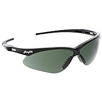 MCR Safety Glasses MP112G Gray G14 Polycarbonate Lenses with UV Protection & Scratch Resistant Coating, Black Frame, 1 Pair