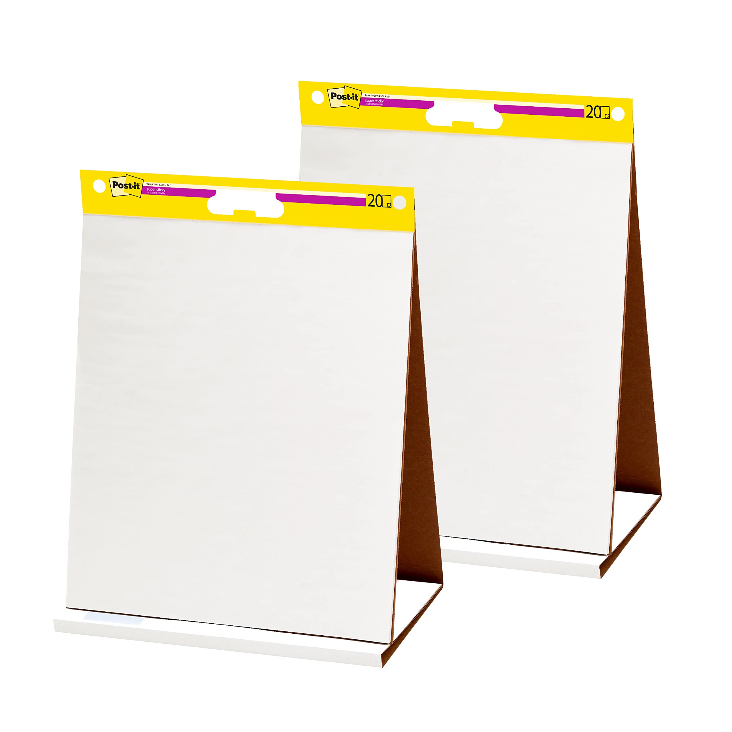 Post-it Doodle Pad, Portable Art Easel, Self-Stick Tabletop Easel Pad, 20 in x 23 in, 20 Sheets/Pad, 2 Pads/Pack (563R-DP)