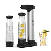 Sparkling Water Maker Soda Maker with Two 1L BPA Free Reusable Bottles (CO2 Cylinder Not Included)