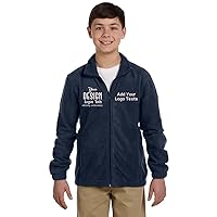 INK STITCH Unisex Kids Youth M990Y Custom Embroidery Personalized Warm Fleece Zip Up