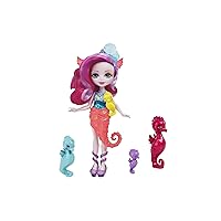 Enchantimals Family Toy Set, Sedda Seahorse Doll (6-in) with 4 Seahorse Animal Figures, Great Toy for 3 to 8 Year Old Kids
