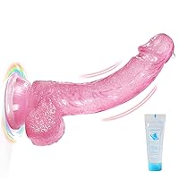 Women Sex Toys Realistic Dildos - 7.87” Soft Silicone G Spot Dildos with Strong Suction Cup for Women Vaginal Anal Sex, Lifelike Strapless Strap-On Dildo Male Female Couple Adult Anal Sex Toys & Games