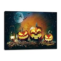 alottagifts Halloween Scary Pumpkins Lighted Halloween Wall Art Print 16