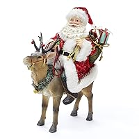 Kurt Adler 11.5-Inch Fabriché™ Santa on Reindeer