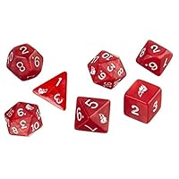 Renegade Game Studios Power Rangers Roleplaying Game Dice- Red 8-Piece Dice Set, Custom Dice, Power Coin