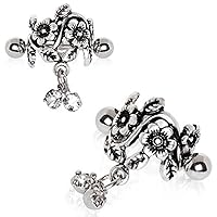 316L Stainless Steel Antique Floral WildKlass Cartilage Cuff Earring