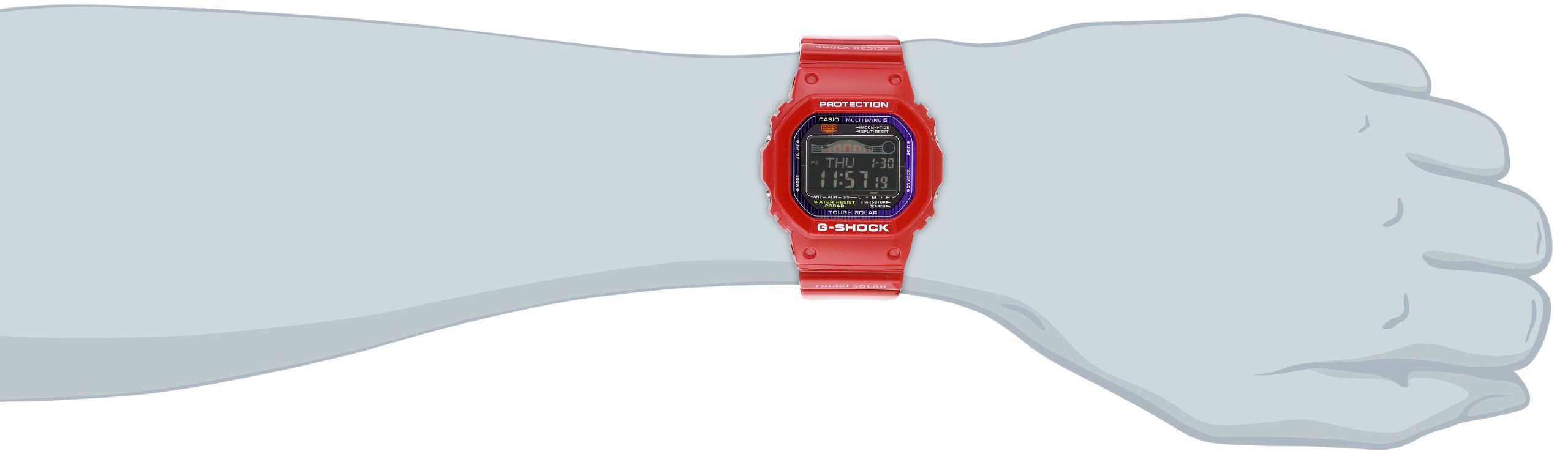 Casio Men's GWX5600C-4 G-Shock G-LIDE Red Resin Digital Watch