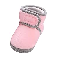 Shoes Boys Kids Baby Shoes Fleece Warm Booties Shoes Fashion Solid Color Non Slip Breathable Toddler Boots Baby Snow Boot Size 4