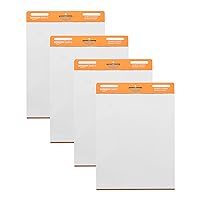 Amazon Basics Sticky Easel Rectangular Pad, 25 x 30-Inch, 4-Pack, White
