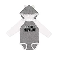 The Office Dunder Mifflin Long Sleeve Baby Onesie with Ears