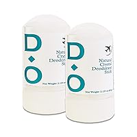 100% Natural, Crystal Deodorant Stick - Mini Travel Size, 2.125 Oz, No Aluminum Chlorohydrate, Parabens, Propyls, or Other Chemicals (2 Pack)