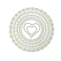 DIY Embossing Moulds Lace 3D Stencil Template Cutting Dies for Card Making Decoration Scrapbooking Album Kids DIY Lover Metal Die Cuts Embossing Stencil Cutting Dies Lace Border Heart for Card Making