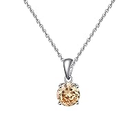 925 Sterling Silver Necklace January Birthstone Gemstone Pendant with Garnet Anniversary Birthday Present Fine Jewellery Gifts for Women Girls