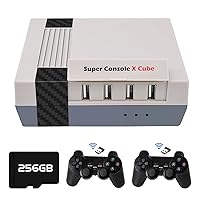 117,000+ Video Games,kinhank Retro Game Console 256GB,Super Console X Cube Game Consoles Support 4K HD Output,4 USB Port,Up to 5 Players,LAN/WiFi,2 Gamepads,Best Gifts(256GB)