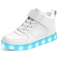 Kids Light Up Shoes LED Sneakers High Top USB Charging Flashing Trainers for Child Girls Boys