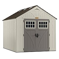 Suncast 8' x 10' Heavy-Duty Resin Tremont Storage Shed, Sand