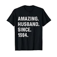 40th Wedding Anniversary Epic Amazing Husband Since 1984 T-Shirt