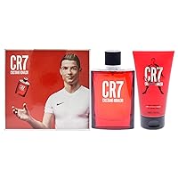 CR7 Cristiano Ronaldo - Gift Set - Sporty And Modern Essence - Fresh And Woody Fragrance - Long Wearing Aromatic Scent For Men - 1.7 Oz EDT Spray, 5.1 Oz Shower Gel - 2 Pc Set
