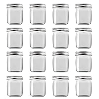 Novelinks 4 Ounce Clear Plastic Jars Containers with Screw on Lids - Refillable Round Empty Plastic Slime Storage Containers for