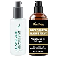 Herstyler Biotin Hair Growth Serum and Terrafique Rice Water Hair Spray Set