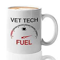 Occupation Coffee Mug Coffee Mug 11oz White - Tech Fuel - Funny Sarcasm Coworker Boss Staff Caffeine Tea Drink Birthday Veterinarian Veterinary