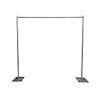 8 Foot Tall Fixed Height Portable Pipe and Drape Backdrop Kit 8ft x 10ft (No Drapes)