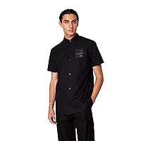 A｜X ARMANI EXCHANGE Men's Short Sleeve Limited Edition Mixmag Button Down Shirt. Regular Fit